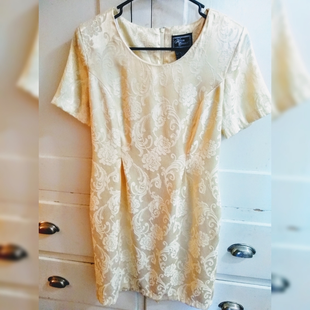 Vintage Brocade 80's Dress